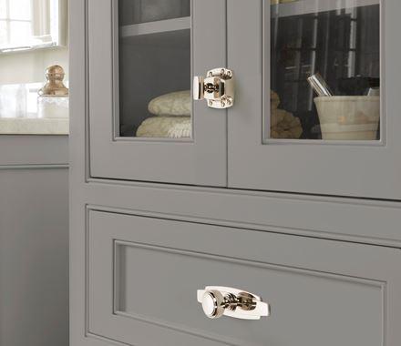 Amerock Cabinet Latch Polished Nickel 1-7/8 inch (48 mm) Length Highland Ridge 1 Pack Cabinet Hardware
