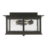 Capital Lighting 943836OZ Barrett 3 Light Outdoor Flush Oiled Bronze