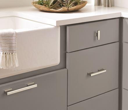 Amerock Cabinet Pull Satin Nickel 3-3/4 inch (96 mm) Center-to-Center Status 1 Pack Drawer Pull Cabinet Handle Cabinet Hardware
