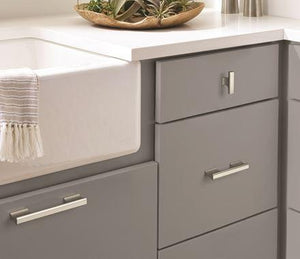 Amerock Cabinet Pull Satin Nickel 3-3/4 inch (96 mm) Center-to-Center Status 1 Pack Drawer Pull Cabinet Handle Cabinet Hardware
