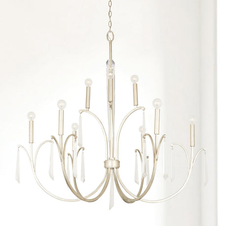 Capital Lighting 437001WG Gwyneth 10 Light Chandelier Winter Gold