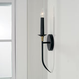 Capital Lighting 645611KB Amara 1 Light Sconce Matte Black with Brass