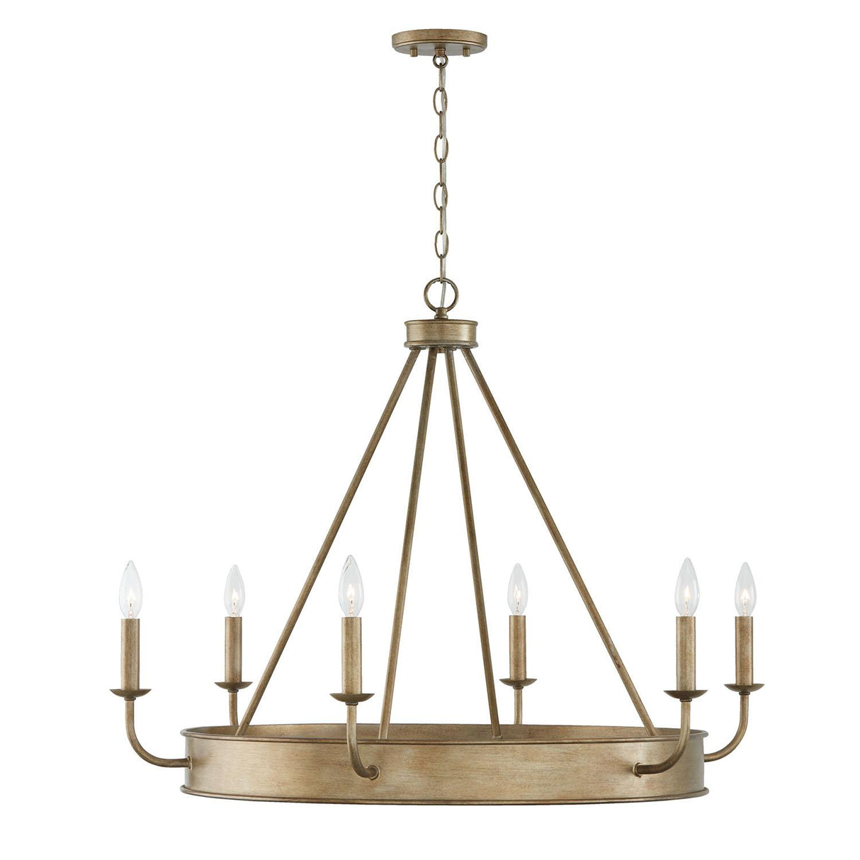 Capital Lighting 449261ML Nole 6 Light Chandelier Mystic Luster