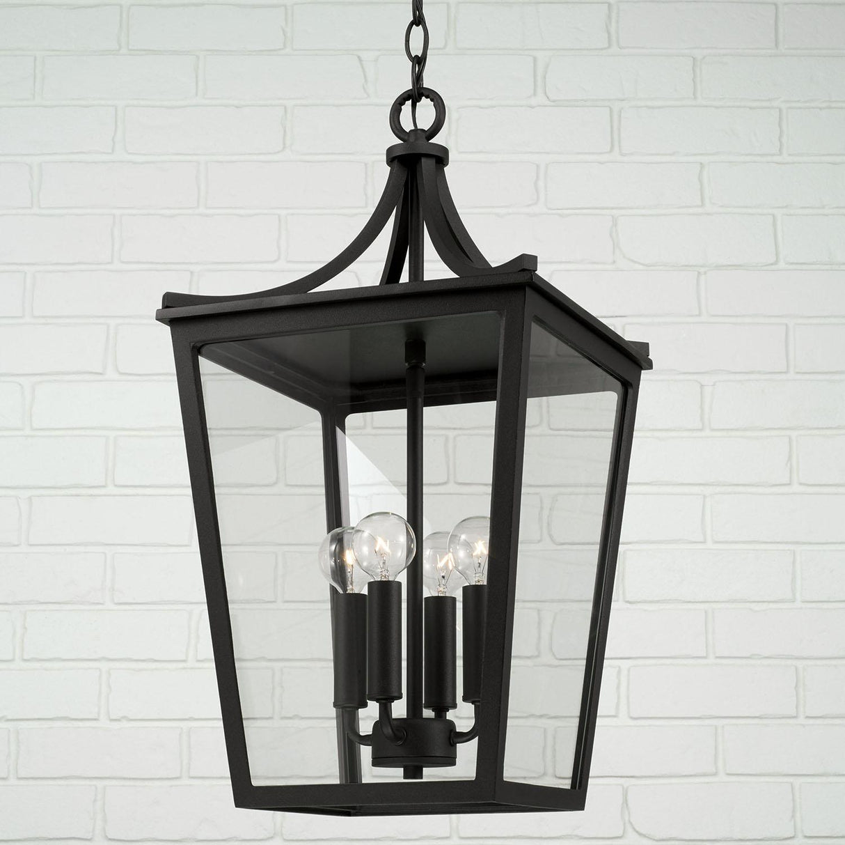 Capital Lighting 947942BK Adair 4 Light Outdoor Hanging Lantern Black