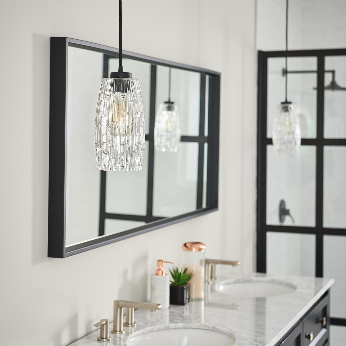 Capital Lighting 328611BI-450 Casper 1 Light Pendant Black Iron