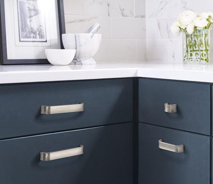 Amerock Cabinet Pull Satin Nickel 6-5/16 inch (160 mm) Center to Center Concentric 1 Pack Drawer Pull Drawer Handle Cabinet Hardware