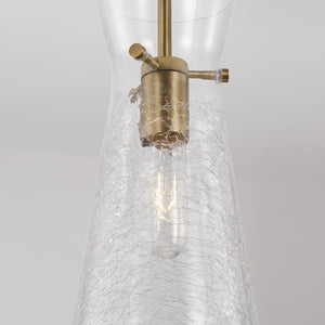 Capital Lighting 342411AD Mila 1 Light Pendant Aged Brass