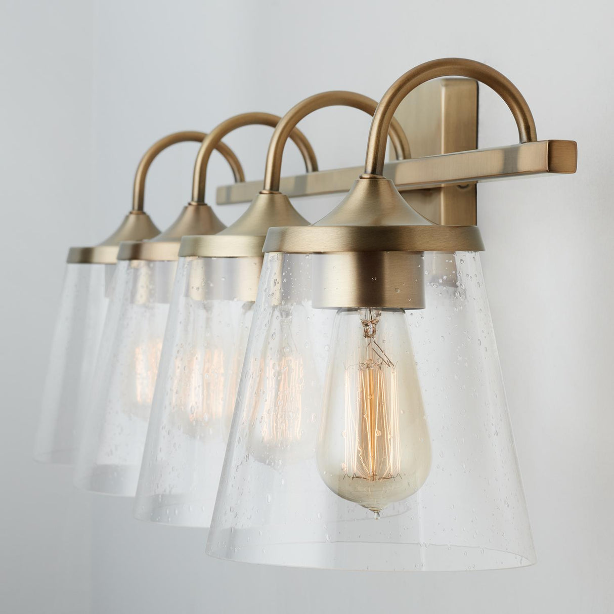 Capital Lighting 139142AD-496 Jayne 4 Light Vanity Aged Brass