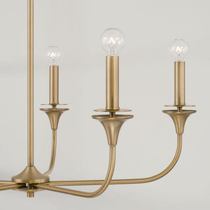 Capital Lighting 448951AD Presley 5 Light Chandelier Aged Brass
