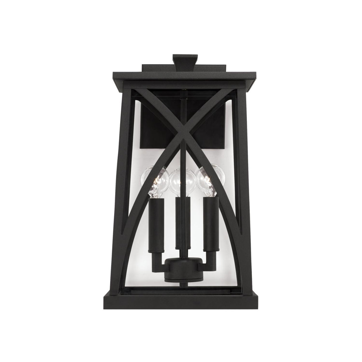 Capital Lighting 946531BK Marshall 3 Light Outdoor Wall Lantern Black