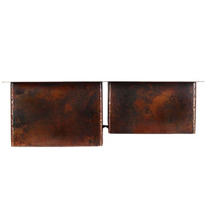 Thompson Traders 60/40 Black Copper Kitchen Sink Hidalgo KDU-6040BC Aged Copper
(Hammered)