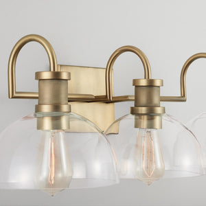 Capital Lighting 139133AD-497 Cassidy 3 Light Vanity Aged Brass