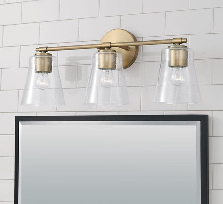 Capital Lighting 146931AD-533 Baker 3 Light Vanity Aged Brass