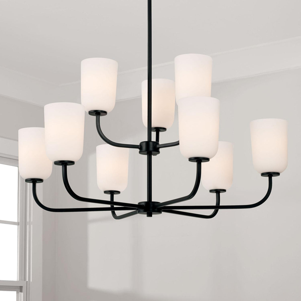 Capital Lighting 448891MB-542 Lawson 9 Light Chandelier Matte Black