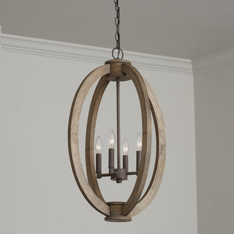 Capital Lighting 529142NG Tybee 4 Light Foyer Nordic Grey