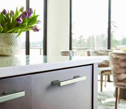 Amerock Cabinet Pull Satin Nickel 6-5/16 inch (160 mm) Center-to-Center Status 1 Pack Drawer Pull Cabinet Handle Cabinet Hardware