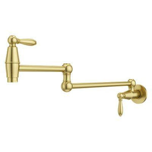 Port Haven 2-Handle Pot Filler Faucet in Brushed Gold