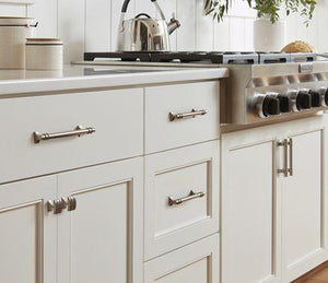 Amerock Cabinet Pull Satin Nickel 5-1/16 inch (128 mm) Center to Center Davenport 1 Pack Drawer Pull Drawer Handle Cabinet Hardware