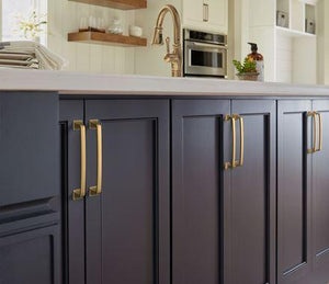 Amerock Cabinet Pull Champagne Bronze 6-5/16 inch (160 mm) Center-to-Center Ville 1 Pack Drawer Pull Cabinet Handle Cabinet Hardware
