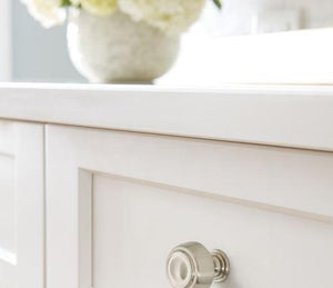 Amerock Cabinet Knob Satin Nickel 1-5/8 inch (41 mm) Diameter Kane 1 Pack Drawer Knob Cabinet Hardware