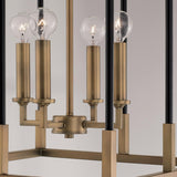 Capital Lighting 544742AB Bleeker 4 Light Foyer Aged Brass and Black