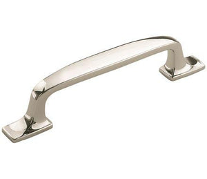 Amerock Cabinet Pull Polished Nickel 3-3/4 inch (96 mm) Center to Center Highland Ridge 1 Pack Drawer Pull Drawer Handle Cabinet Hardware