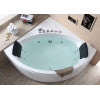 EAGO AM200  5' Rounded Modern Double Seat Corner Whirlpool Bath Tub with Fixtures