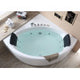 EAGO AM200  5' Rounded Modern Double Seat Corner Whirlpool Bath Tub with Fixtures