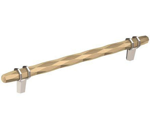 Amerock Cabinet Pull Golden Champagne/Polished Chrome 8 inch (203 mm) Center-to-Center London 1 Pack Drawer Pull Drawer Handle Cabinet Hardware