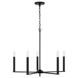 Capital Lighting 448651MB Portman 5 Light Chandelier Matte Black