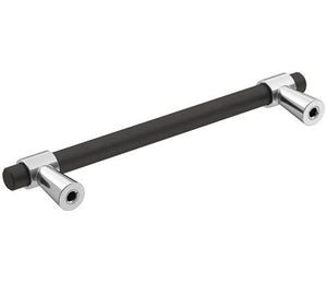 Amerock Cabinet Pull Polished Chrome/Matte Black 5-1/16 inch (128 mm) Center-to-Center Mergence 1 Pack Drawer Pull Cabinet Handle Cabinet Hardware