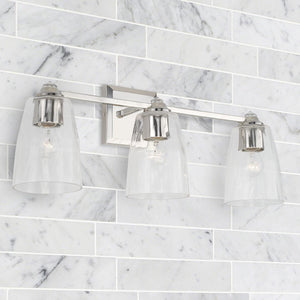 Capital Lighting 141831PN-509 Laurent 3 Light Vanity Polished Nickel