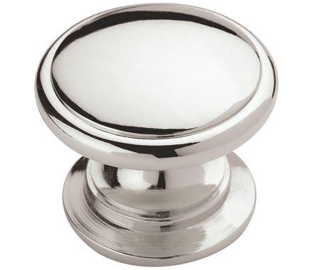 Amerock Cabinet Knob Polished Chrome 1-1/4 inch (32 mm) Diameter Ravino 1 Pack Drawer Knob Cabinet Hardware