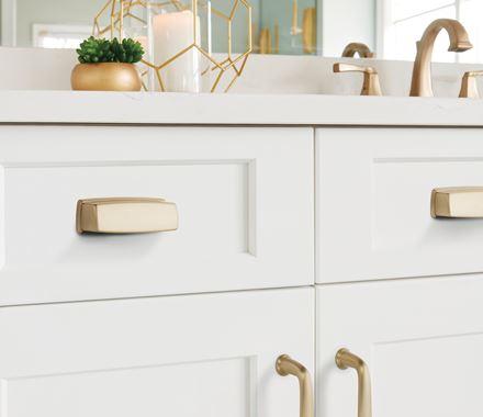 Amerock Cabinet Cup Pull Golden Champagne 3-3/4 inch (96 mm) Center to Center Kane 1 Pack Drawer Pull Drawer Handle Cabinet Hardware