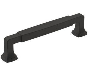 Amerock Cabinet Pull Matte Black 5-1/16 inch (128 mm) Center-to-Center Stature 1 Pack Drawer Pull Cabinet Handle Cabinet Hardware