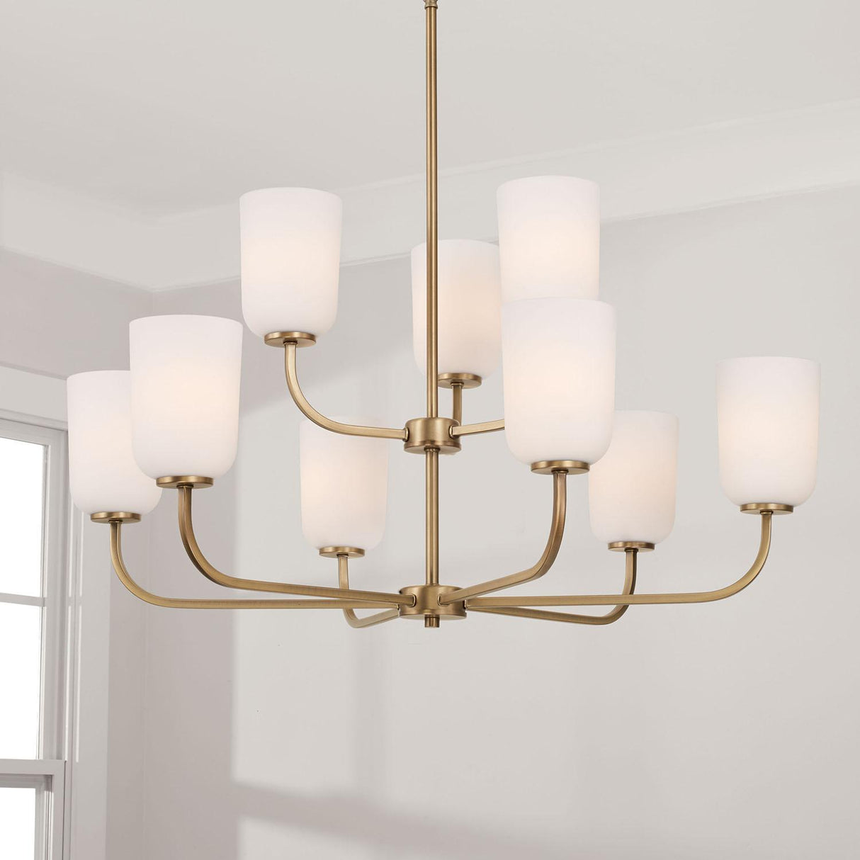 Capital Lighting 448891AD-542 Lawson 9 Light Chandelier Aged Brass