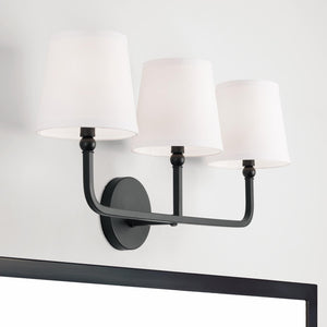 Capital Lighting 119331MB-674 Dawson 3 Light Vanity Matte Black