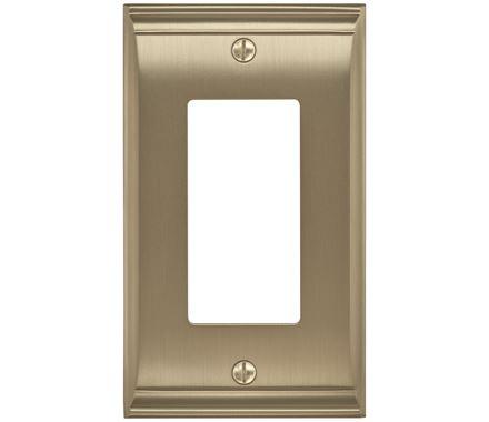 Amerock Wall Plate Golden Champagne 1 Rocker Switch Plate Cover Candler 1 Pack Decora Wall Plate Light Switch Cover
