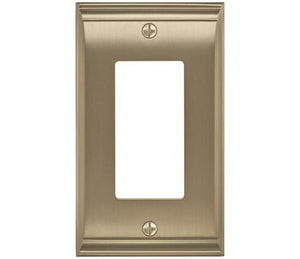 Amerock Wall Plate Golden Champagne 1 Rocker Switch Plate Cover Candler 1 Pack Decora Wall Plate Light Switch Cover