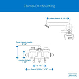 Gerber G0049530 Rough Brass Classics Two Handle Clamp On Laundry Faucet W/ I...