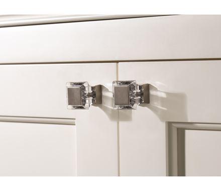 Amerock Cabinet Knob Clear/Satin Nickel 1-1/16 inch (27 mm) Length Abernathy 1 Pack Drawer Knob Cabinet Hardware