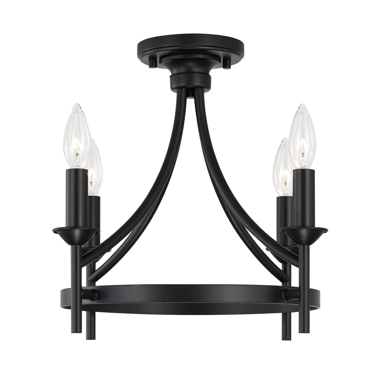 Capital Lighting 242041MB Peyton 4 Light Semi Flush Matte Black