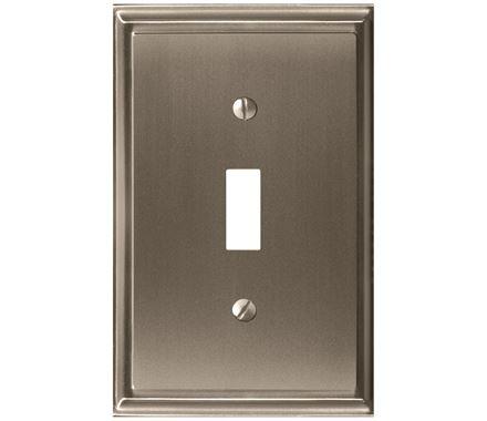 Amerock Wall Plate Satin Nickel 1 Toggle Switch Plate Cover Mulholland 1 Pack Light Switch Cover