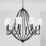 Capital Lighting 442381MB-701 Sylvia 8 Light Chandelier Matte Black