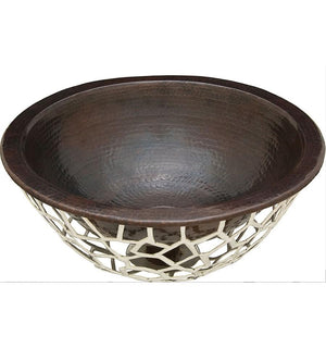 Thompson Traders the Nest II Black Copper Bath Sink Manzanillo NPCS-BC Aged Copper and Nickel (Hammered) (Showroom Display)
