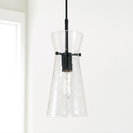 Capital Lighting 342411MB Mila 1 Light Pendant Matte Black