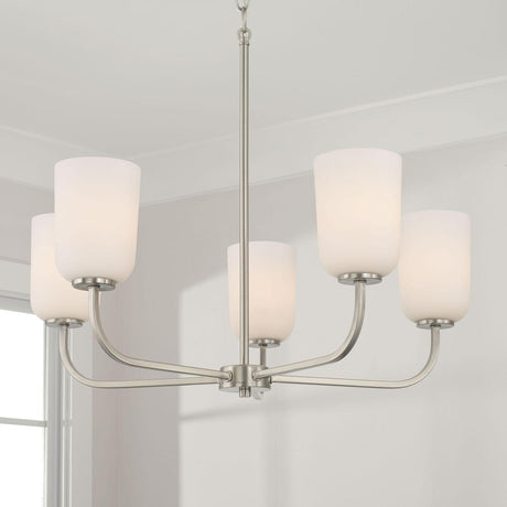 Capital Lighting 448851BN-542 Lawson 5 Light Chandelier Brushed Nickel