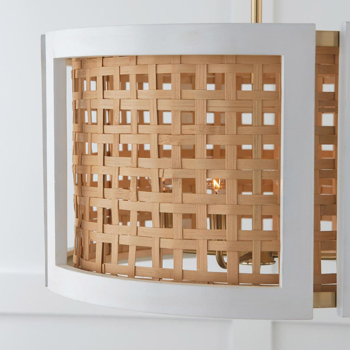 Capital Lighting 344341WM Lola 4 Light Pendant Flat White and Matte Brass