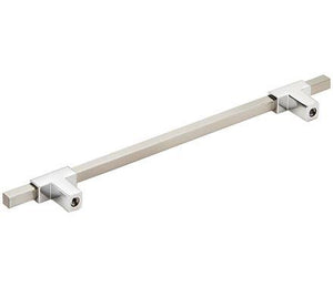 Amerock Cabinet Pull Polished Chrome/Satin Nickel 7-9/16 inch (192 mm) Center to Center Urbanite 1 Pack Drawer Pull Drawer Handle Cabinet Hardware