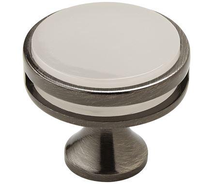 Amerock Cabinet Knob Gunmetal/Frosted 1-3/8 inch (35 mm) Diameter Oberon 1 Pack Drawer Knob Cabinet Hardware